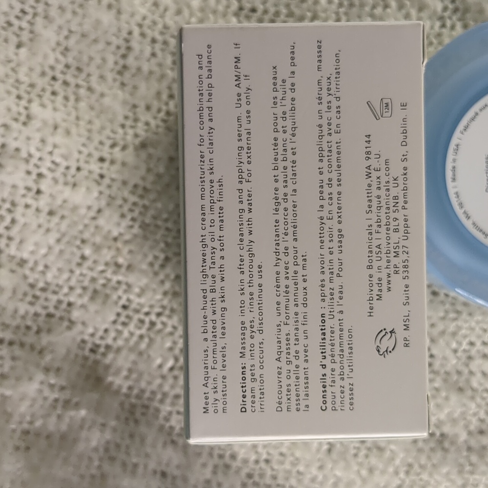 HERBIVORE Botanicals AQUARIUS Pore Purifying Clarity Cream, 50ml/1.7fl oz - Picture 8 of 12